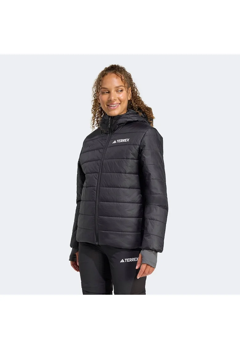 Jacheta sport dama,  TERREX MULTI ESSENTIALS, captusita, cu gluga, neagra