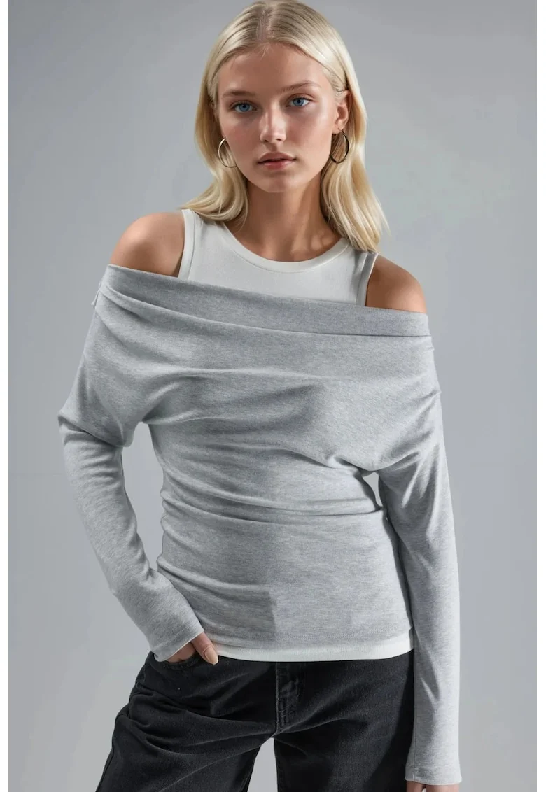 Bluza dama,  Jerseu, Gri