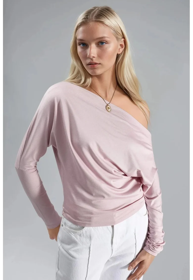 Bluza dama,  Roz pal, Jerseu