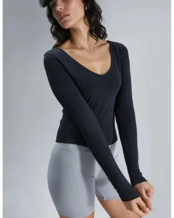 Bluza dama MJ178GU2040,  Negru, Jerseu
