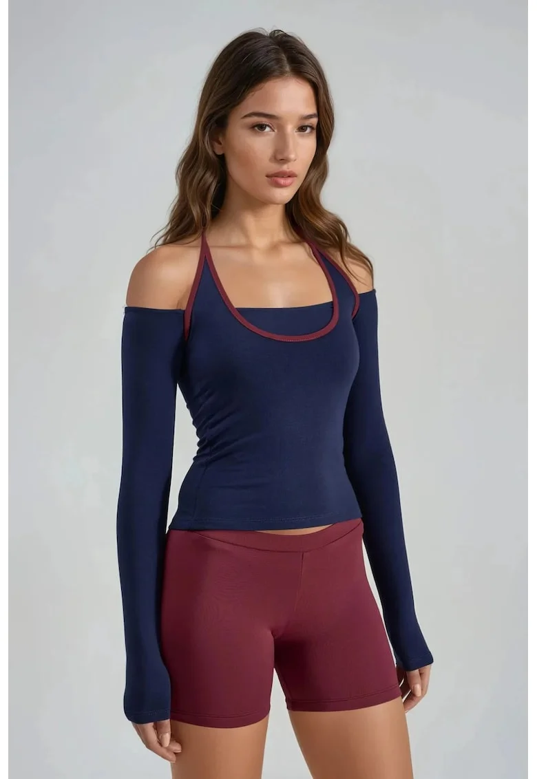 Bluza dama,  Bleumarin, Jerseu
