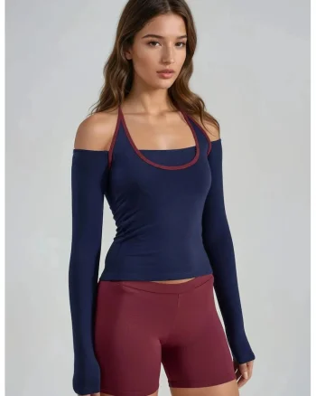 Bluza dama,  Bleumarin, Jerseu