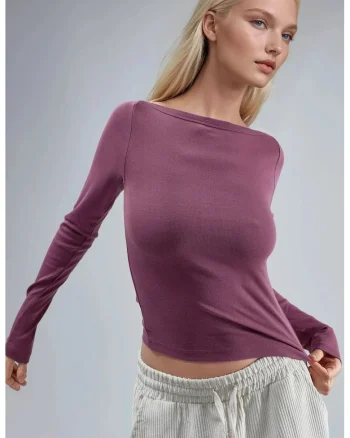 Bluza,  Mov, Jerseu, Pentru dama
