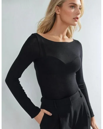 Bluza,  Negru, Jerseu