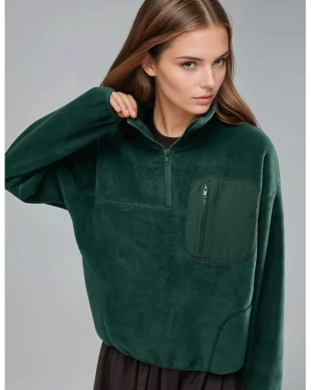 Hanorac dama,  Verde, Textil