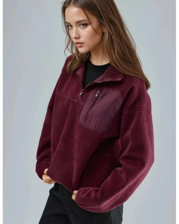 Hanorac dama,  Visiniu, Textil