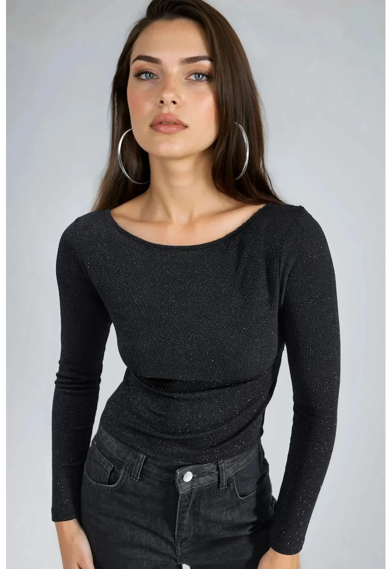 Bluza,  Negru, Jerseu