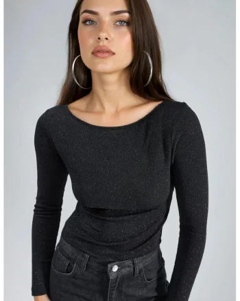 Bluza,  Negru, Jerseu