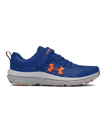 Pantofi usori cu inchidere velcro pentru alergare Assert 10 AC, Gri/Portocaliu/Albastru inchis