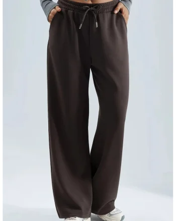 Pantaloni dama,  textil, maro