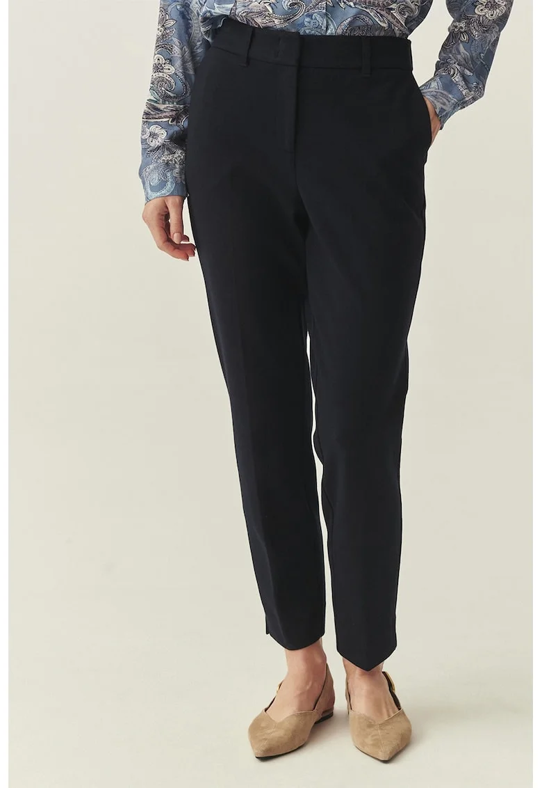 Pantaloni chino cu talie elastica pe partea din spate, Albastru ultramarin