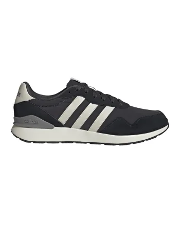 Pantofi sport Run 60s cu detalii de piele intoarsa, Negru/Alb murdar/Gri antracit