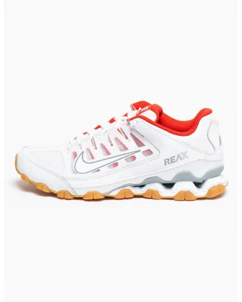 Pantofi Reax 8 TR cu insertii de piele pentru fitness, Rosu/Alb/Gri