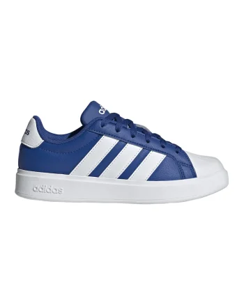 Pantofi sport din piele ecologica StreetTalk, Alb/Albastru royal