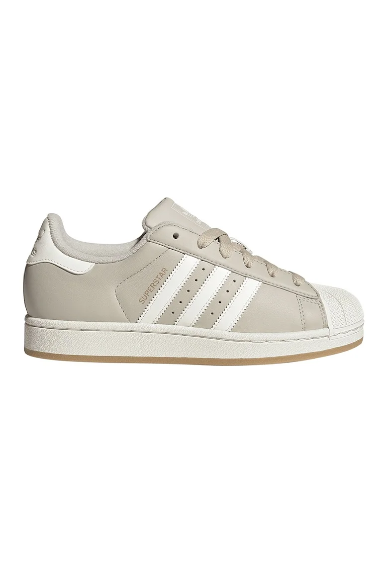 Pantofi sport Superstar II de piele, Caramel/Alb murdar/Bej deschis