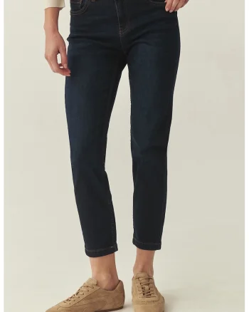 Blugi crop slim fit, Albastru ultramarin