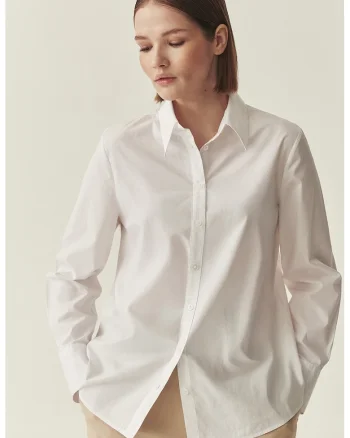 Camasa regular fit din bumbac, Alb fildes