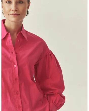 Camasa lejera cu maneci bufante, Fucsia