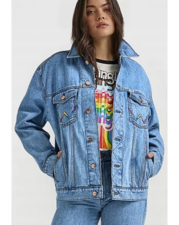 Jacheta de blugi  Anti-Fit Trucker, croiala lejera, albastru, 100% bumbac