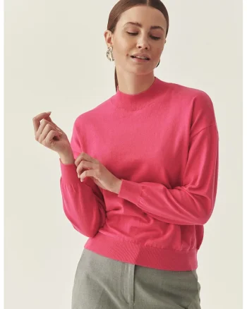 Pulover din amestec de lana, Fucsia