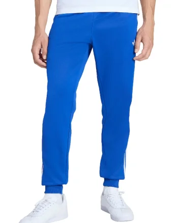 Pantaloni de trening cu croiala regular-fit si talie elastica, Alb/Albastru