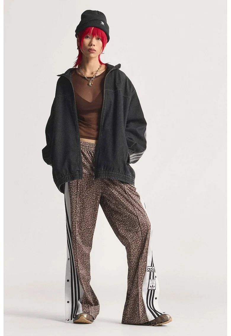 Pantaloni de trening cu logo Adibreak, Alb/Maro