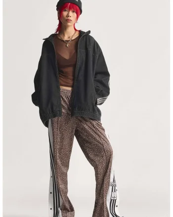 Pantaloni de trening cu logo Adibreak, Alb/Maro