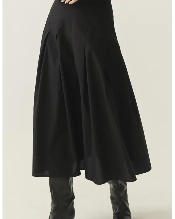 Fusta midi asimetrica, Negru