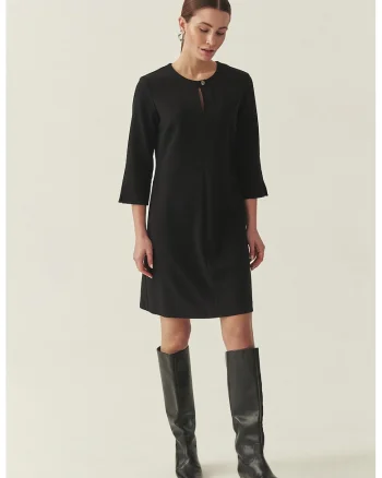 Rochie scurta cu croiala dreapta, Negru