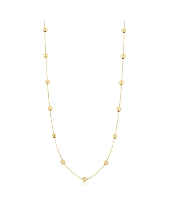 Colier din Aur Galben de 18 kt cu Bile,  2.08 g