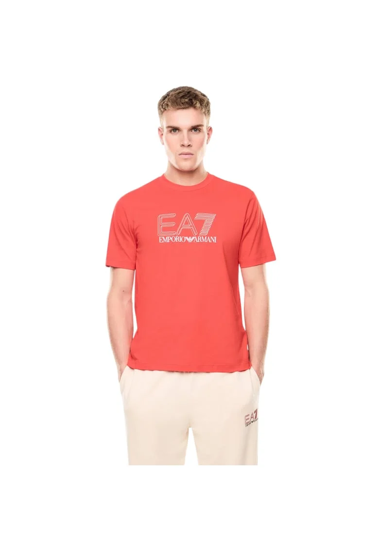 Tricou  EA7 Train Visibility M SS ST 58158, Rosu