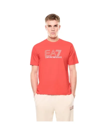 Tricou  EA7 Train Visibility M SS ST 58158, Rosu