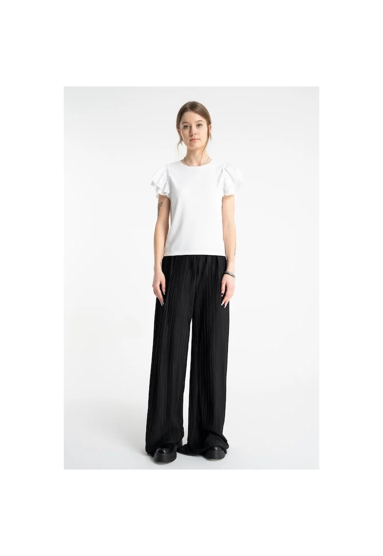Pantaloni wide leg plisati