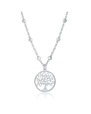 Colier cu Pomul Vietii din Argint 925, Placat cu Rodiu,  4.30g