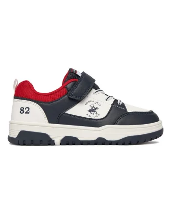 Pantofi sport copii,  velcro, alb, material sintetic