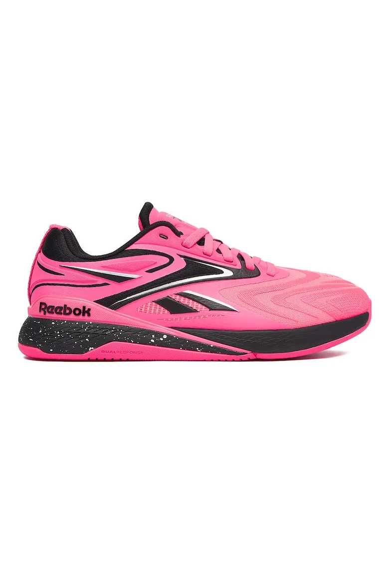 Pantofi sport dama,  negru roz, textil, pentru antrenamente intense
