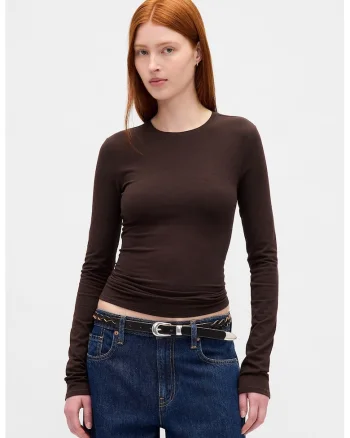 Bluza uni slim fit, Maro inchis