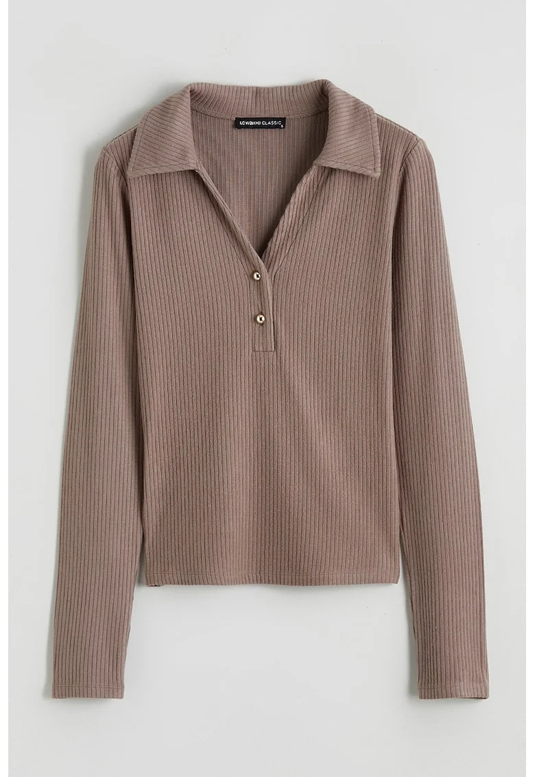 Bluza regular fit uni, Maro taupe