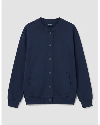 Jacheta bomber cu maneci lungi, Bleumarin
