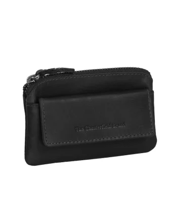 Portofel chei unisex piele naturala, Oliver,, Negru