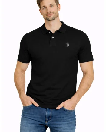 Tricou polo cu aspect piqué