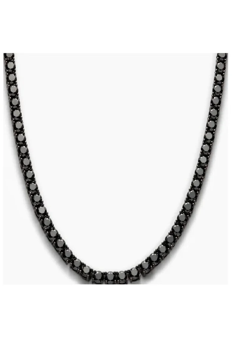 Colier Tennis din Argint 925,  Placat cu Rodiu si Pietre Cubic Zirconia 2.5mm
