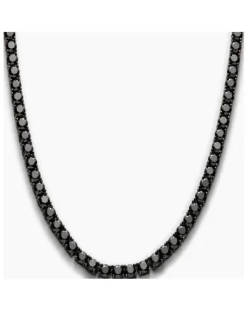 Colier Tennis din Argint 925,  Placat cu Rodiu si Pietre Cubic Zirconia 2.5mm