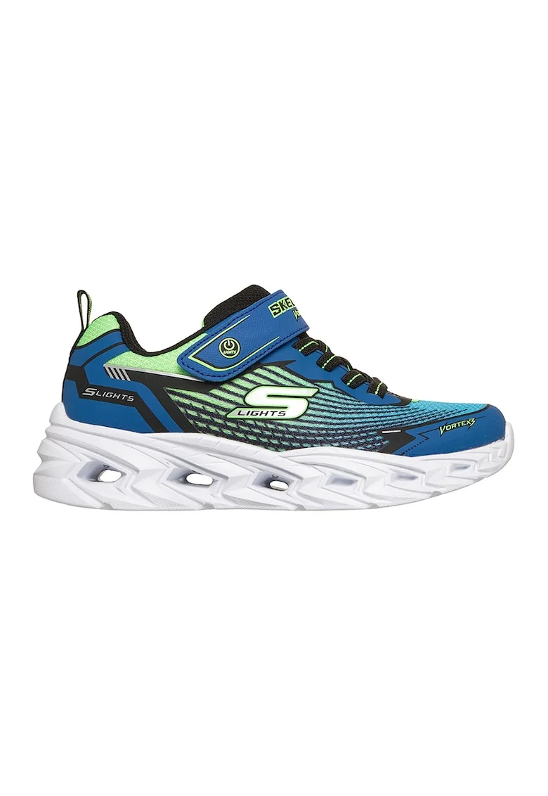 Pantofi sport Vortex 3.0 usori cu LED-uri, Verde lime/Albastru