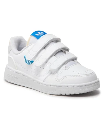 Pantofi sport copii,  alb, piele ecologica inchidere Velcro