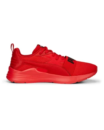 Pantofi sport din material textil cu logo Wired Run Pure, Rosu