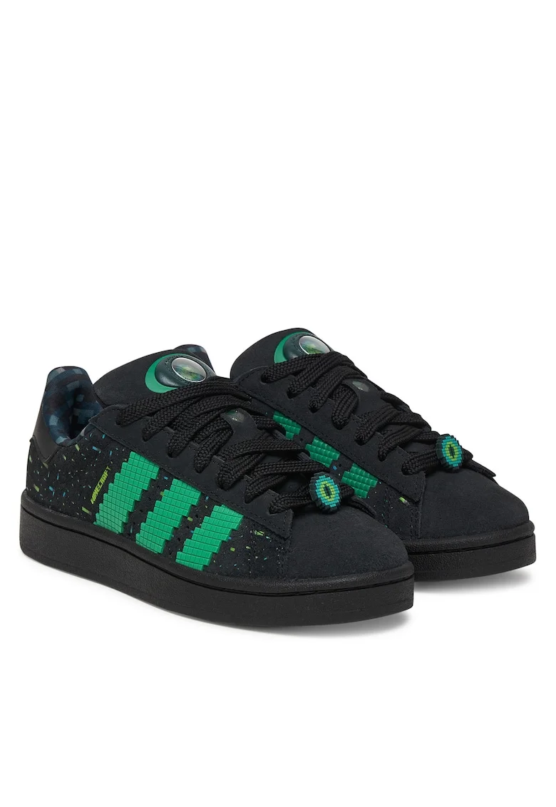 Pantofi sport copii,  Originals Minecraft, piele naturala, negru