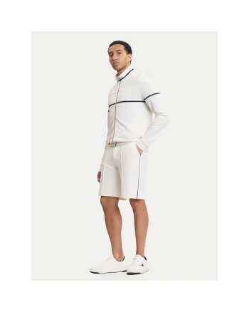 Pantaloni sport barbati,  poliester, ecru, set 97% poliester, 3% elastan