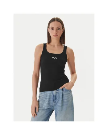 Maiou dama,  Slim fit, Negru, Bumbac,
