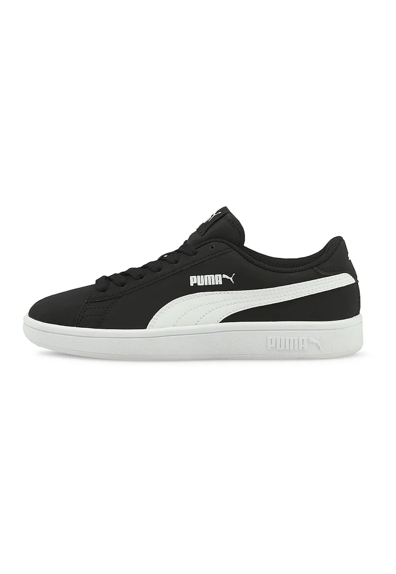 Pantofi sport de piele nabuc ecologica Smash v2 Buck, Alb/Negru
